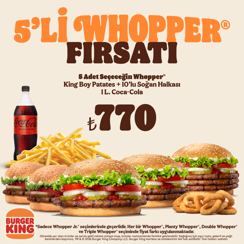 5'li Whopper® Fırsatı
