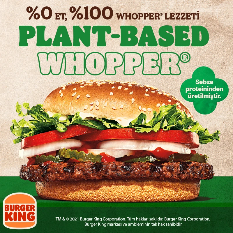 Burger King®’den %0 Et, %100 Whopper® Lezzeti: Plant-Based Whopper®