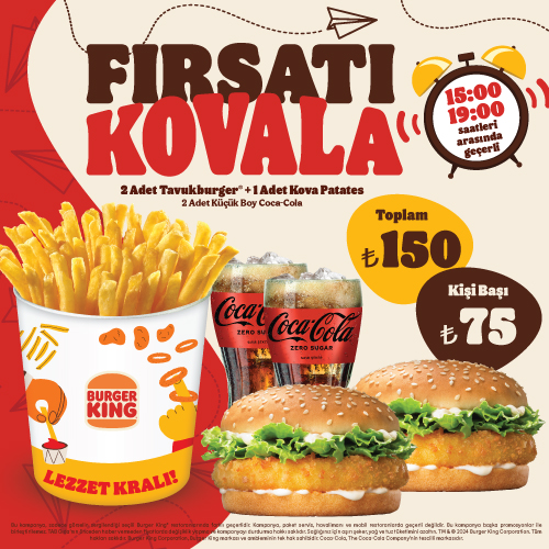 Burger King®’den Kova Patatesli Öğrenci Menüsü!